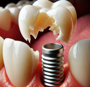 임플란트-임시치아-깨짐